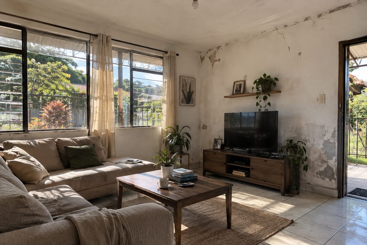 Antes: Remodelación Completa de Sala y Área Abierta, Rohrmoser, San José
